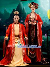 Ancient Chinese Emperor and Empress Clothes Complete Set