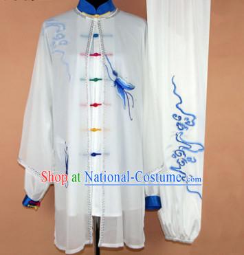 Silk Gong Fu Tai Chi Embroidered Dresses Complete Set