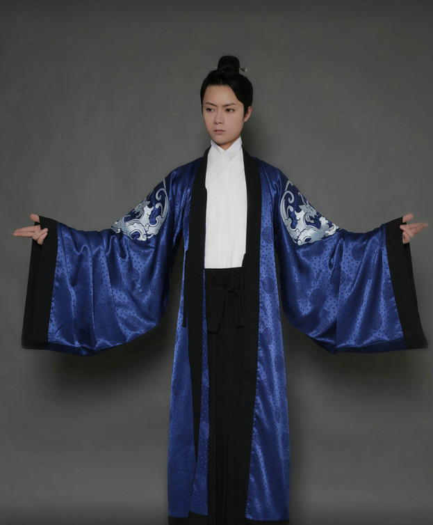 Changfu Everyday Court Dress Zhiduo Robe and Hat Complete Set for Men