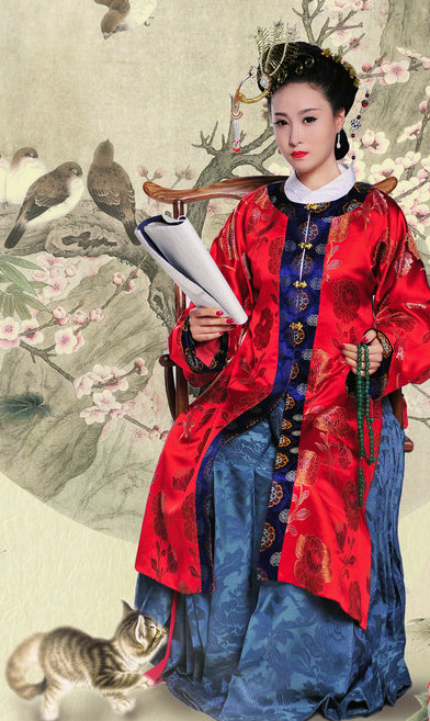 Ancient Chinese Red Wedding Dress for Women