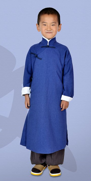 Chinese Classical Long Mandarin Robe for Kids