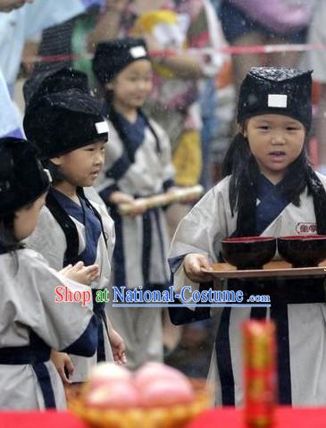 Ancient China Student Costume and Hat