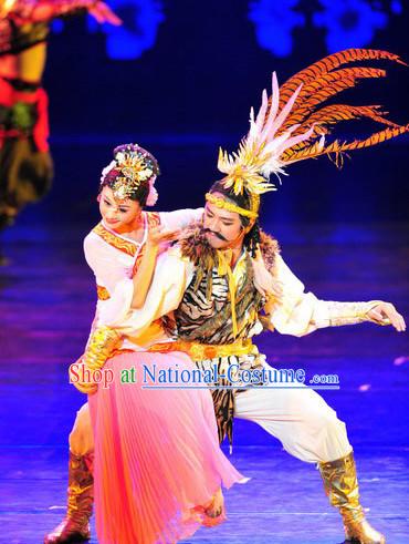 Zhaojun Chu Sai Stage Performance Costumes and Hair Accessories Complete Set