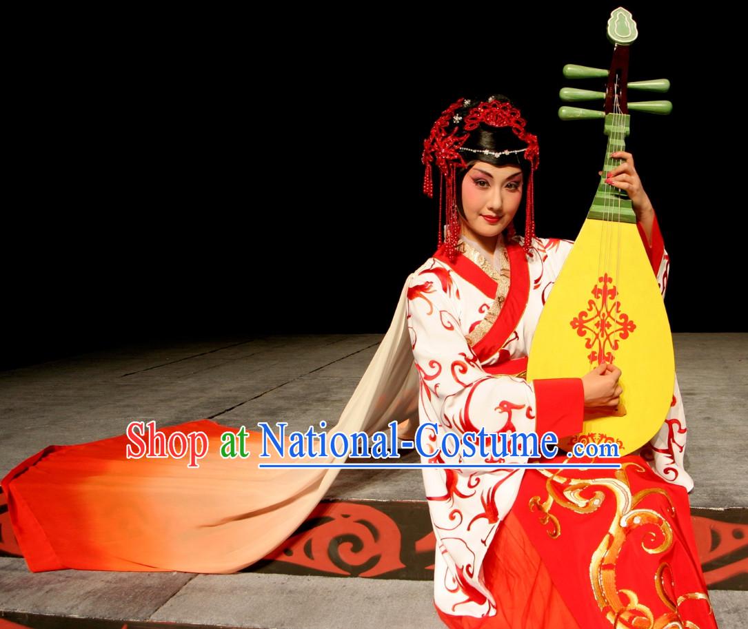 Wang Zhaojun Theatre Costumes and Headwear Complete Set