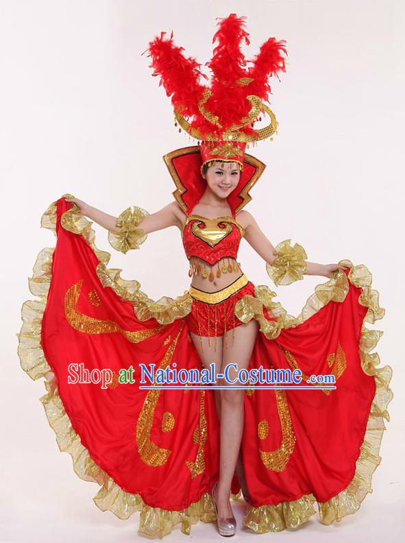 Latin Dance Costumes and Hat