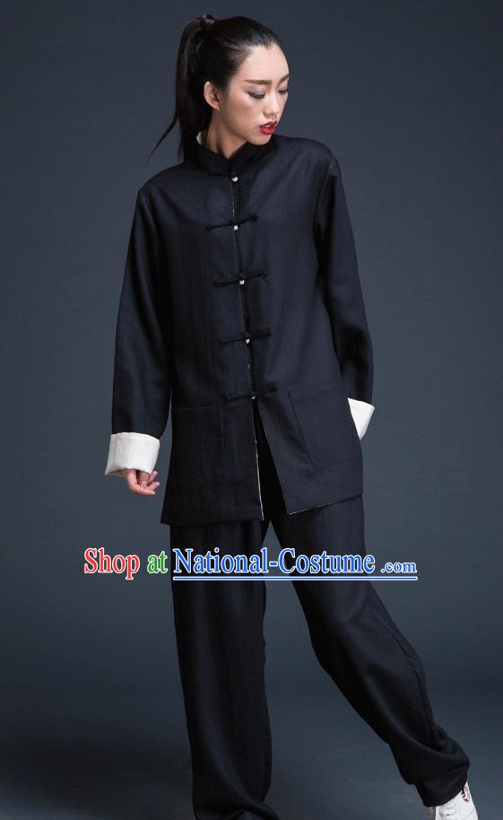 Black Traditional Martial Arts Uniforms for Women