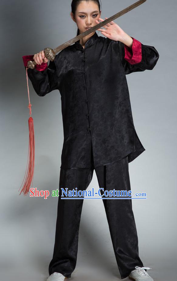 Black Traditional Martial Arts Uniforms for Men