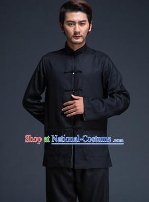 Black Traditional Martial Arts Uniforms for Men