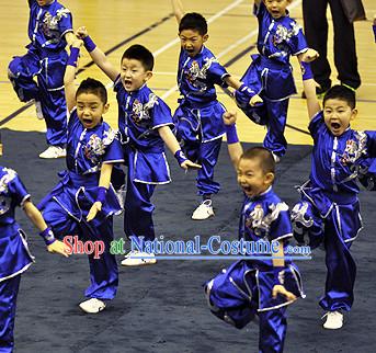 Traditional Martial Arts Embroidered Uniforms for Children