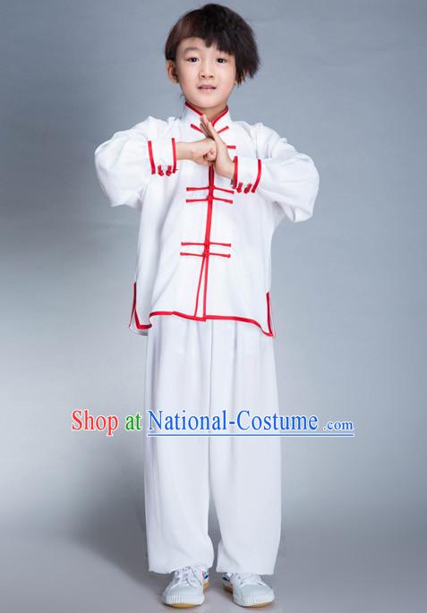 Traditional Martial Arts Silk Uniforms for Children