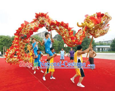 Red Natioal Dragon Mask Costumes Complete Set for School Students