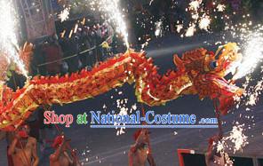 Flame Chinese Customs Best Dragon Mascot Dance Costumes Complete Set