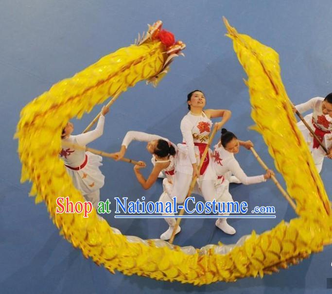 Gold Chinese New Year Adult Dragon Costume Complete Set