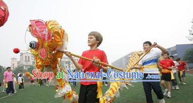 Handmade Chinese New Year Olympic Kids Dragon Dance Equipment Complete Set