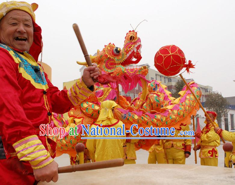 18 Meters National Dragon Dance Equipment for 10 People