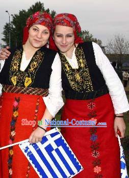 Greek Women Costumes Complete Set