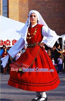 Traditional Greek Dance Costume for Women