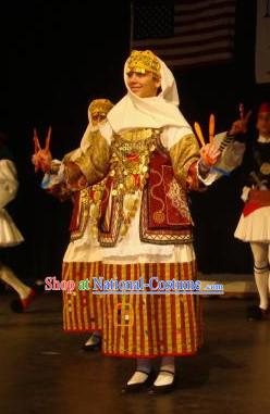 Greek Women Dance Costumes Complete Set