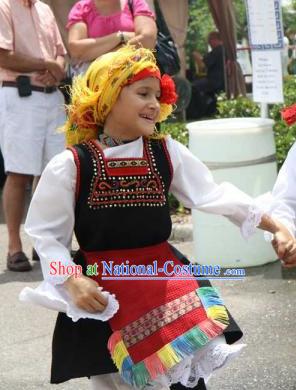 Traditonal Greek Dane Costume Complete Set for Kids