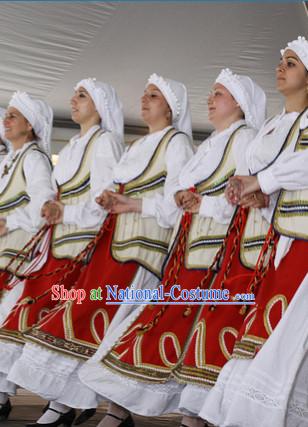 Traditional Womens Greek Dance Costumes Complete Set