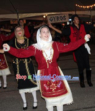 Womens Greek Dance Costumes Complete Set