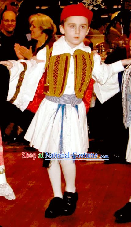 Traditional Kids Greek Costumes Complete Set