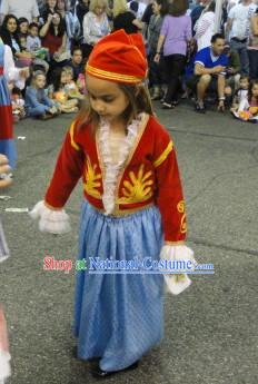 Little Girls Greek National Costumes Complete Set