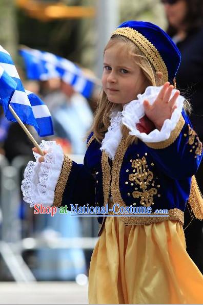 Little Girls Greek Dress Complete Set