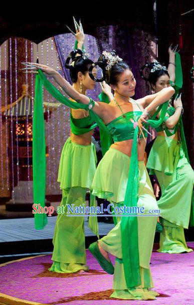 Chinese Classical Fairy Dance Costumes and Headwear