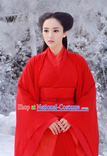 Chinese Red Hanfu Oriental Clothing for Women