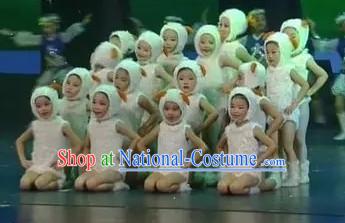 White Chinese New Year Celebration Goat Costumes