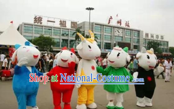 Chinese New Year Happy Sheep Mascot Costumes Complete Set