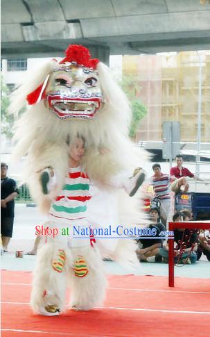 White Long Yak Fur Lion Costume Complete Set