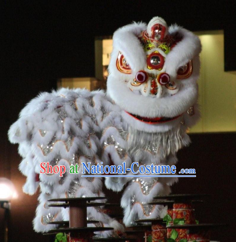 Top White Southern Foshan Lion Dance Equipments Complete Set