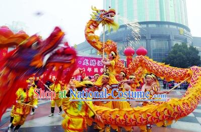 Eruptive Yellow Fire Dragon Dancing Equipments Complete Set