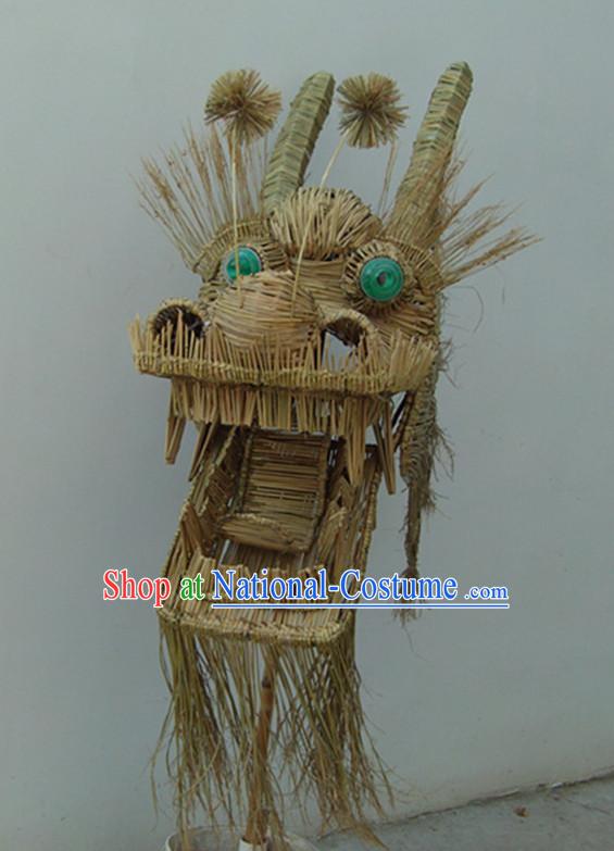 Handmade Grass Dragon Mascot Dance Costumes Complete Set