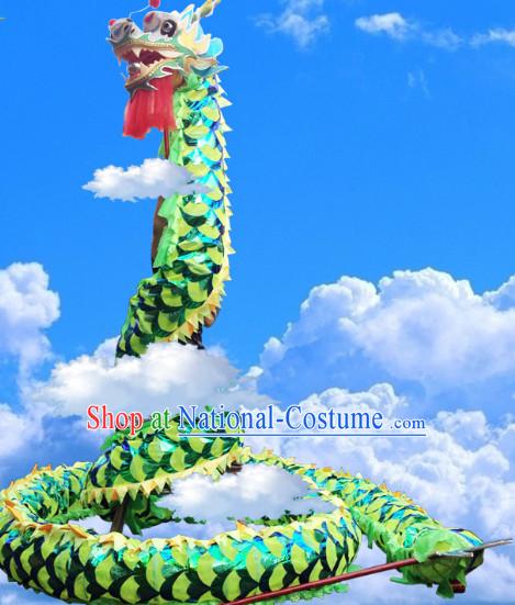 Green Dragon Dance Costumes Complete Set