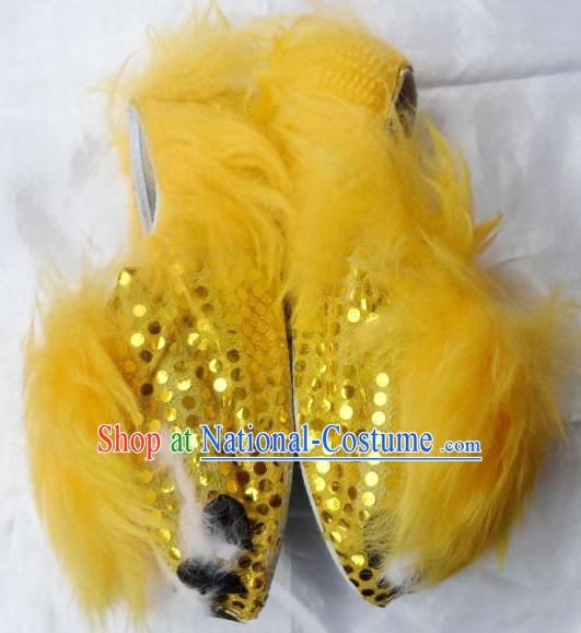 Professional Silk and Wool Lion Dancing Shoes