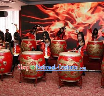 Chinese Dragon and Lion Dance Performance Drum