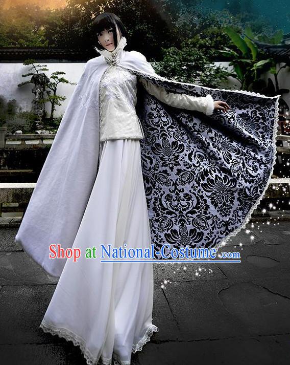 China Mysterious Lady Halloween Costumes and Mantle Complete Set for Women