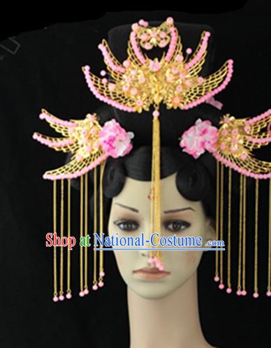 Ancient Chinese Lady Black Long Wigs and Hairpieces