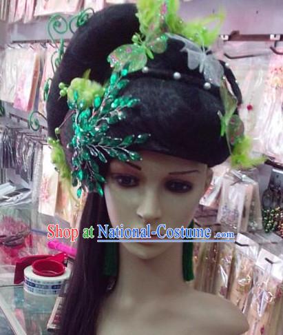 Ancient Chinese Fairy Black Wigs and Hair Accessories