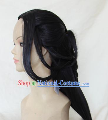 Ancient Chinese Superhero Halloween Black Wigs