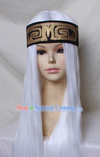 Ancient Chinese Superhero White Wigs