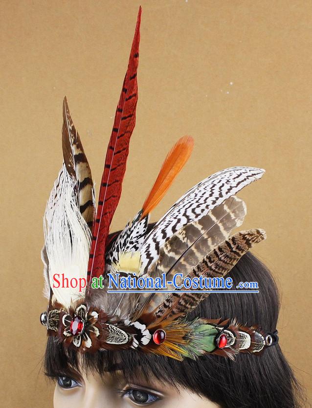 Handmade Chinese Feather Hair Accessories Hairpieces