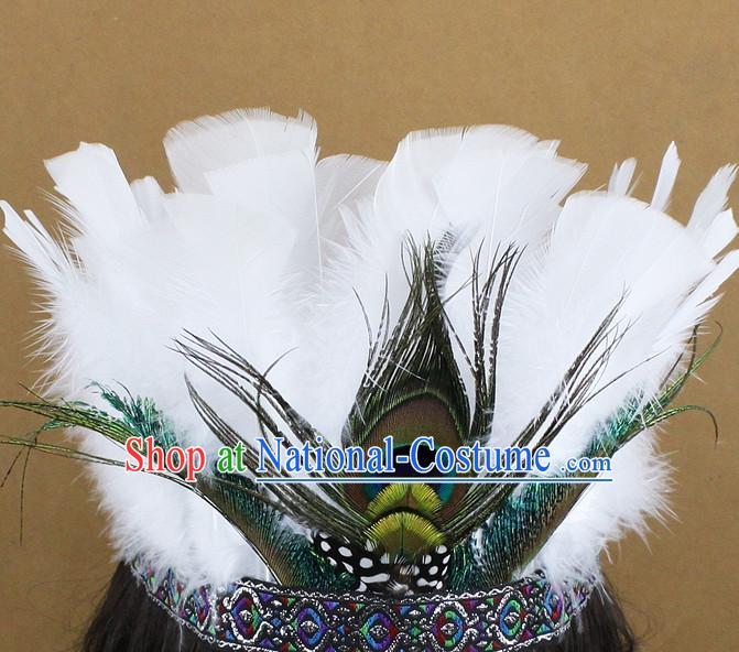 Custom Made Handmade Chinese Feather Hair Accessories Hairpieces