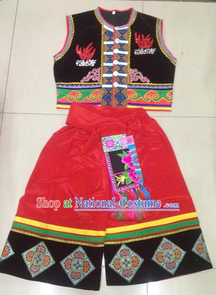 Chinese Yi Girl Dance Costumes