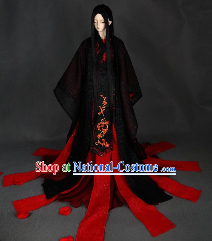 Asian Chinese Traditional Halloween Costumes Complete Set