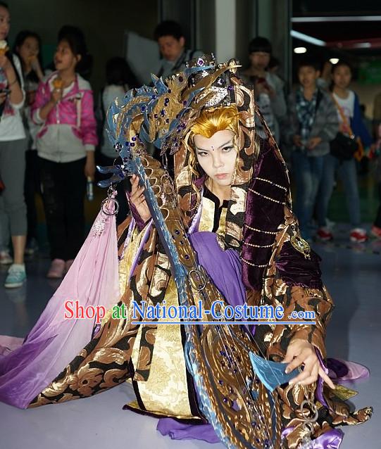 Ancient Chinese Fairy Halloween Costumes and Headwear Complete Set for Women