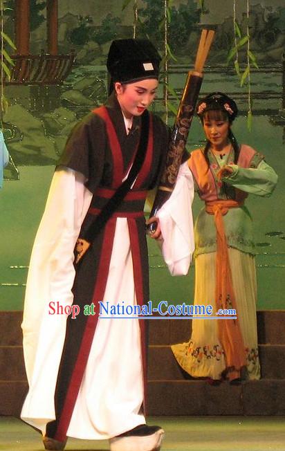 Chinese Opera Peking Opera Cantonese Opera Young Scholar Costumes and Hat Complete Set